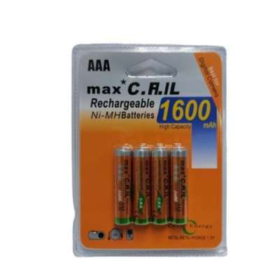 MAX C.A.IL Rechargeable NI-MH Battaries (1600mAh 4pack)