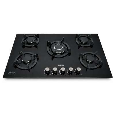 5-Burner Built-In Gas Hob – Black Glass