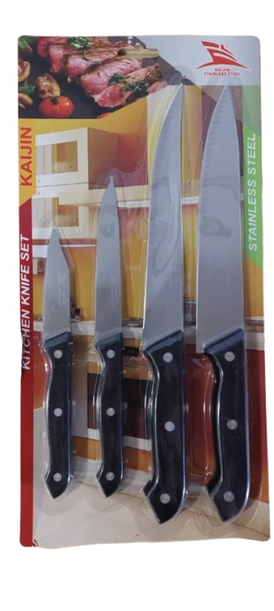 Kitchen Knife Set-Black 4 piece