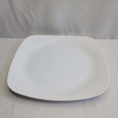 10'' White Sqaure Melamine Dinner Plate