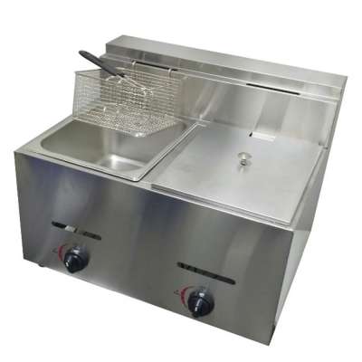 Commercial Double Gas Deep Fryer 6litrex2