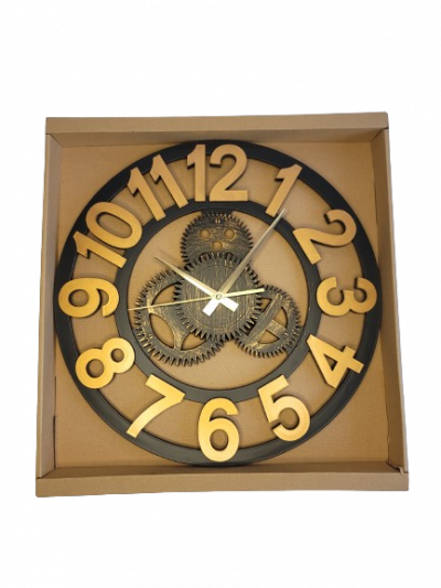 Retro Wall-Mounted Gear Wall Clock 