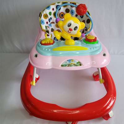 Baby Walker with Adjustable Height and Musical Rattles 