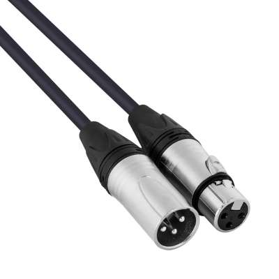 BALANCED LINE CABLE XLR(M) - XLR (F) 1m