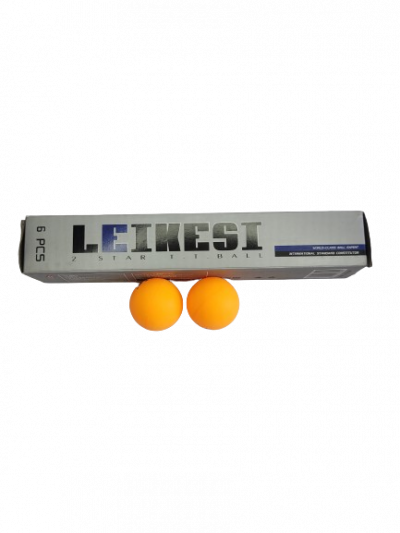 2 Star Table Tennis Box of 6 Balls (Orange)