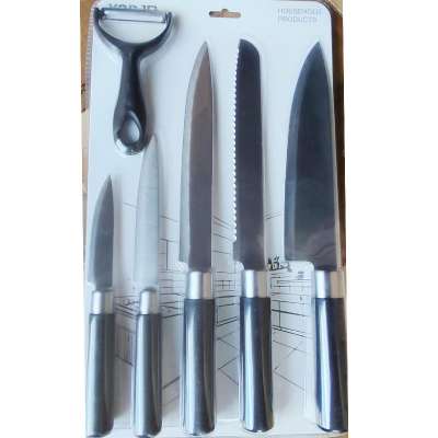 Kitchen Knives Set With Hollow Handle And Peeler ( 6 Piece )