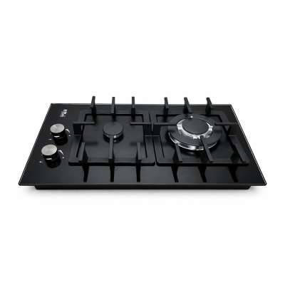 2-Burner Built-In Gas Hob – Black Glass