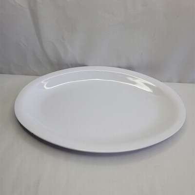 Oval White Melamine Rice Plate